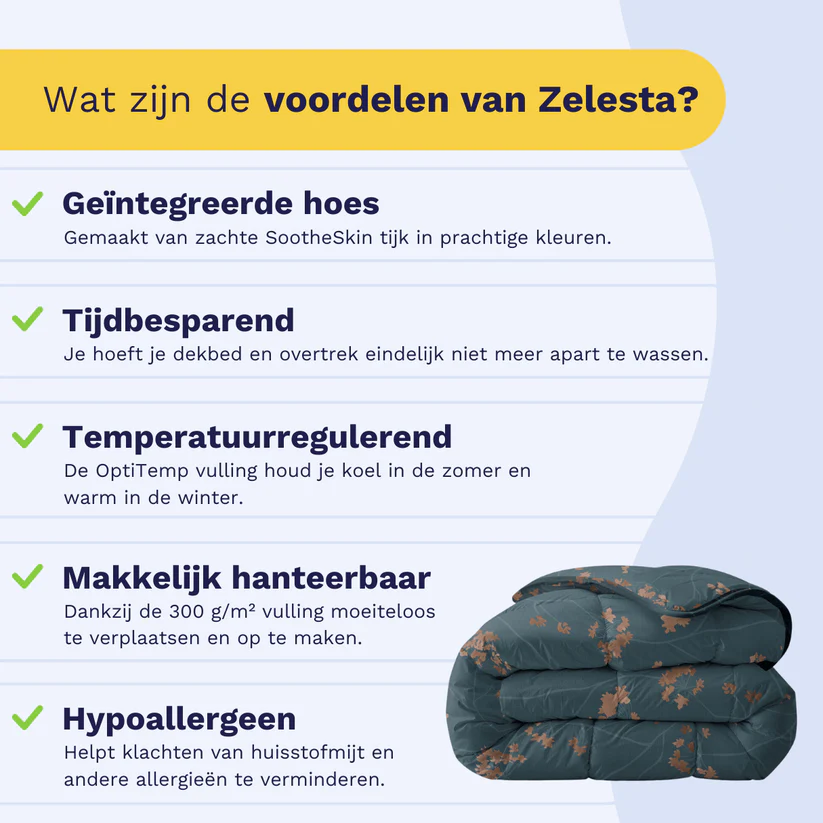 wasbaar hoesloos dekbed zonder overtrek